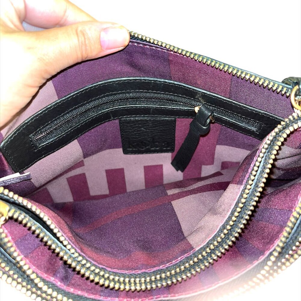 Kooba Black Leather Envelope Purse with Removable Shoulder Strap - Picture 11 of 12